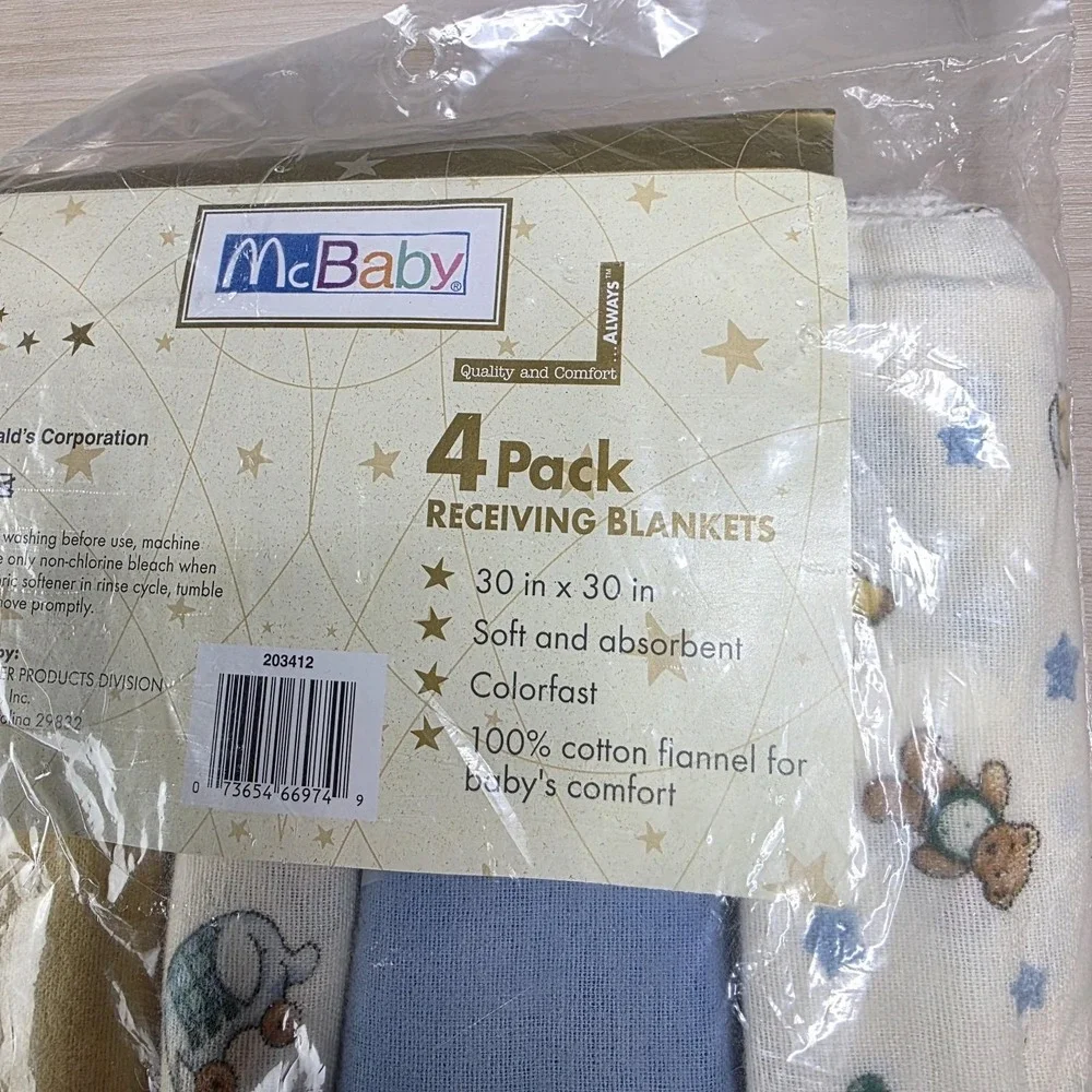 McBaby Receiving Blankets 4 Pack 30 